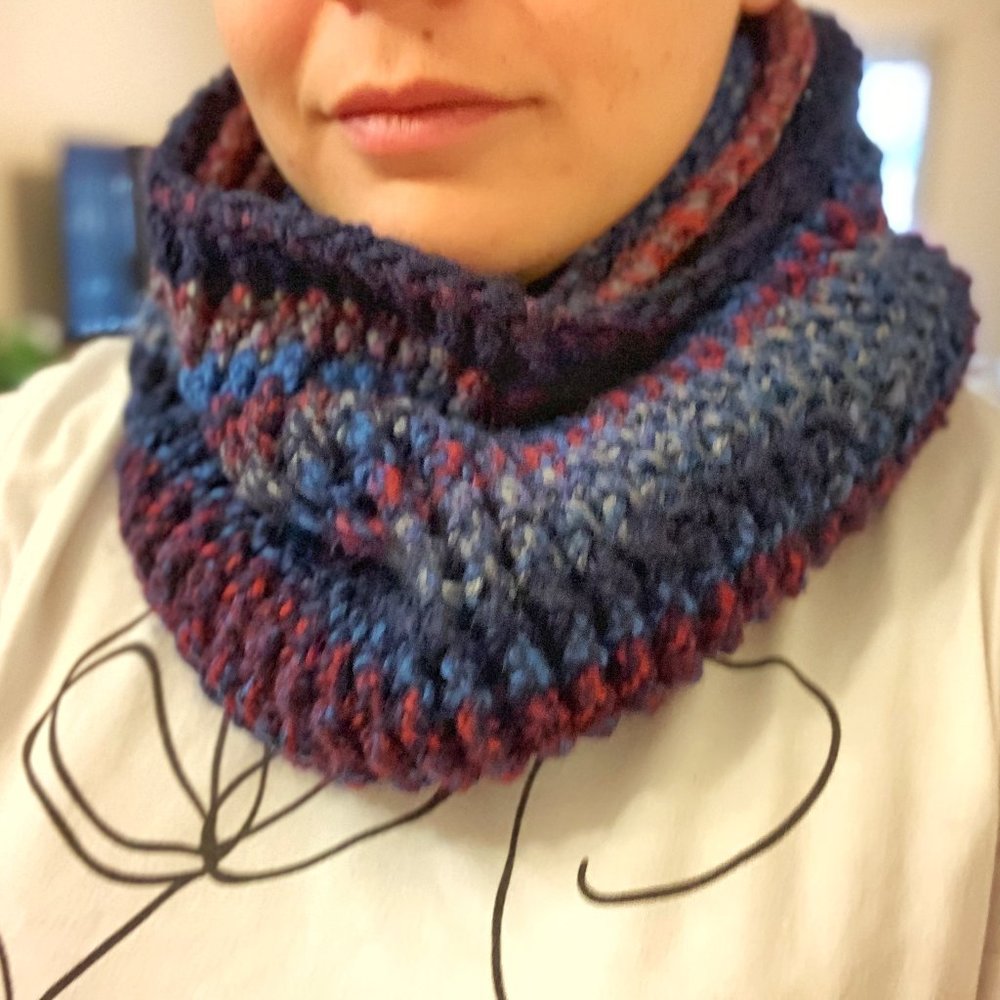 Handmade Crochet Chunky Cowl - Knitted Neck Warmer